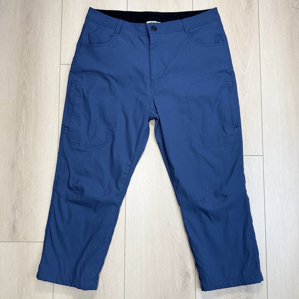 Orvis Classic Collection Blue Stretch Pants Mens 35x24 Soft Lined Utility Casual